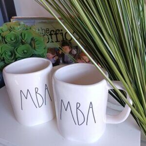 Rae Dunn by Magenta MBA Ceramic Coffee Mug | Set of 2 | NWOT | 16 oz | Rustic